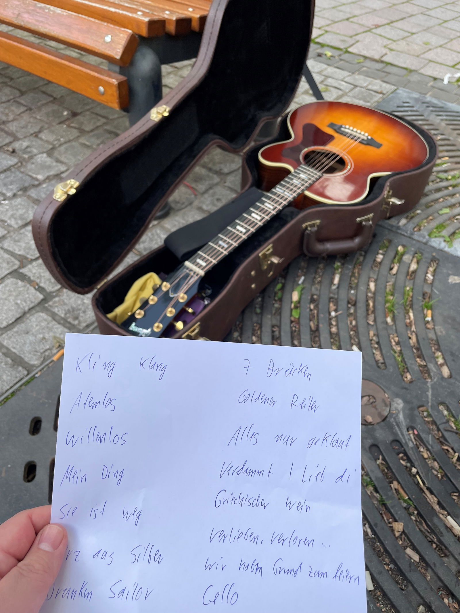 Freiberg Straßenmusik Setlist Ohne Geld durch Sachsen
