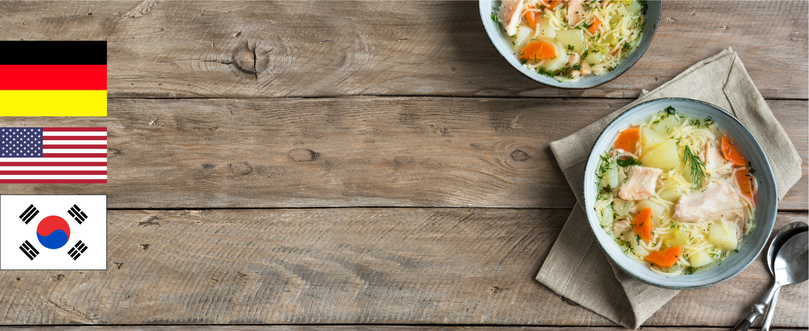 Hausmittel Hühnersuppe Flaggen