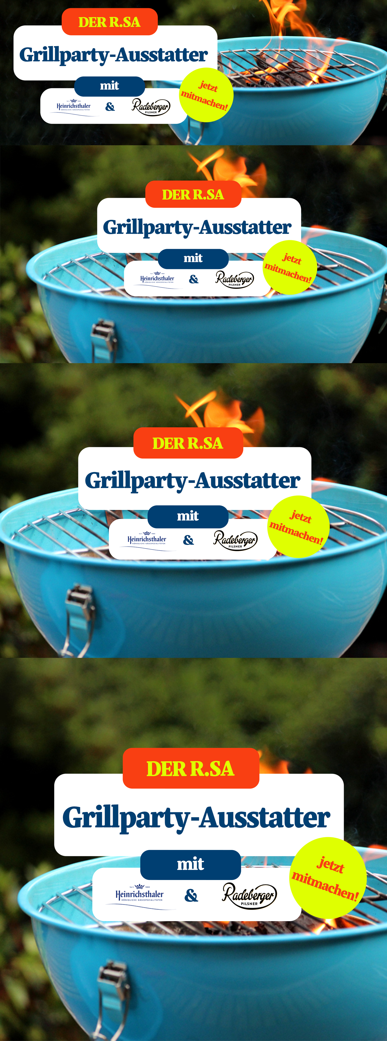 Grillpartyausstatter mit Radeberger und Heinrichsthaler