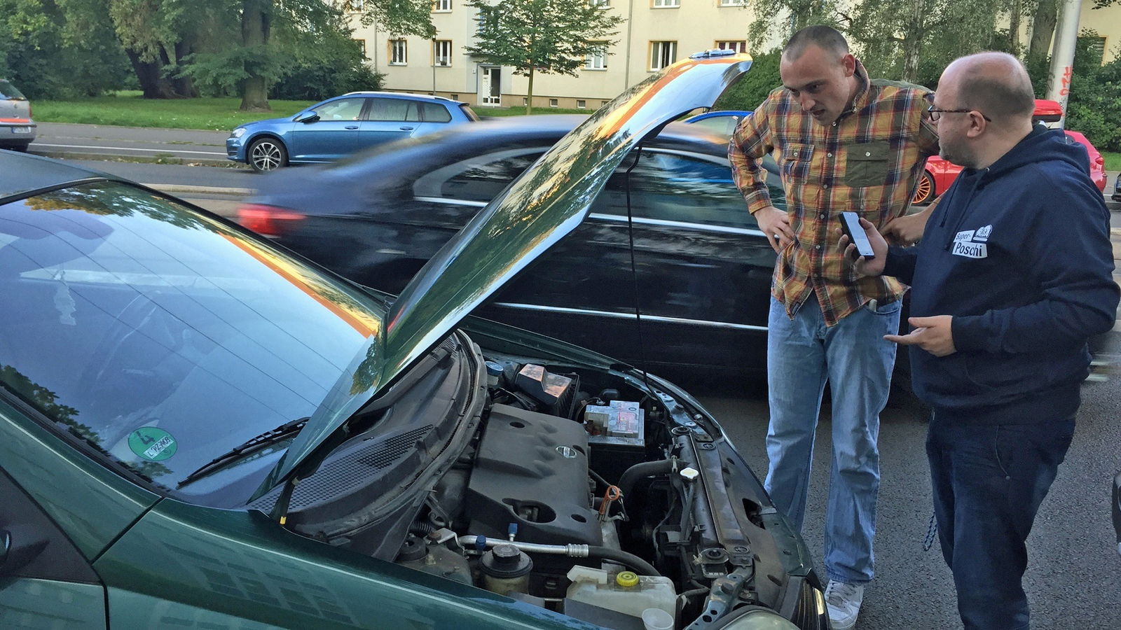 Super-Poschi und Heiko Schulz