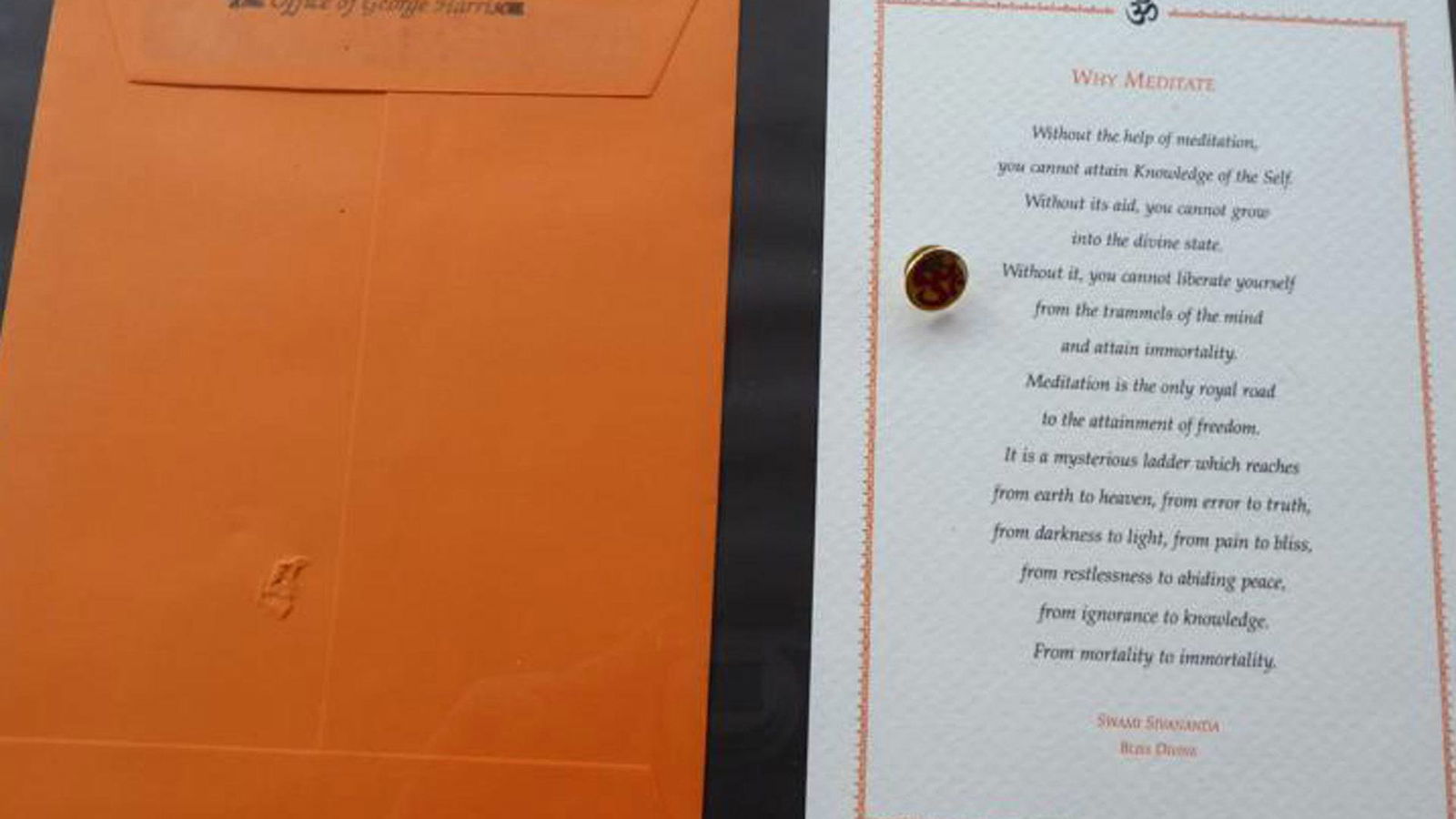 George Harrison Urkunde